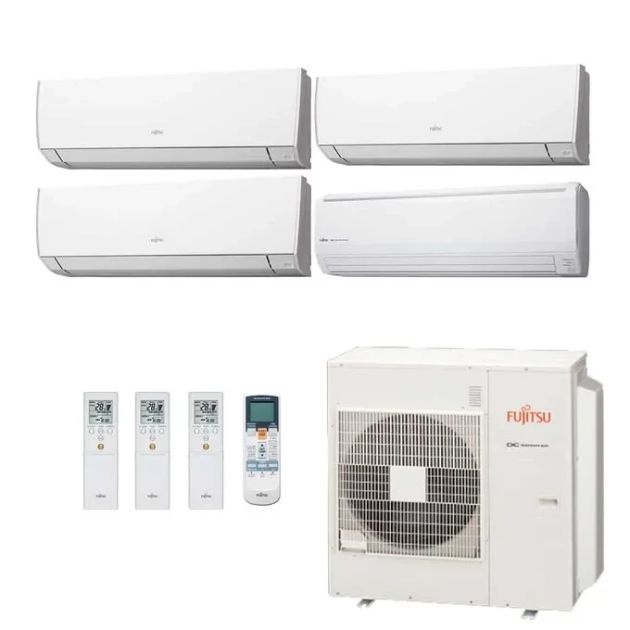 Ar Condicionado Multi-Split Fujitsu Inverter 45.000 Btu/h (1x 7.000 + 2x 12.000 e 1x 24.000) Quente/