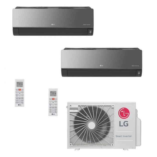 Ar Condicionado Multi-Split LG ArtCool Inverter 18.000 BTU/h (1x 7.200 e 1x 8.500) Quente/Frio 220V