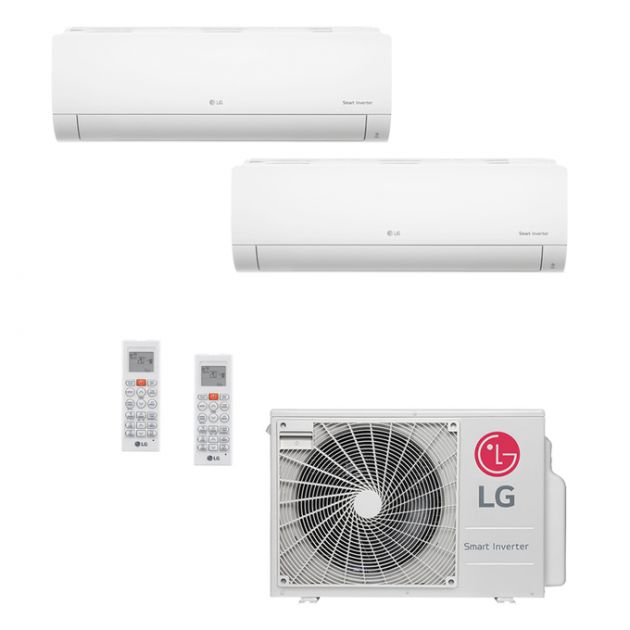 Ar Condicionado Multi-Split LG Inverter 18.000 BTU/h (1x 7.200 e 1x 11.900) Quente/Frio 220V