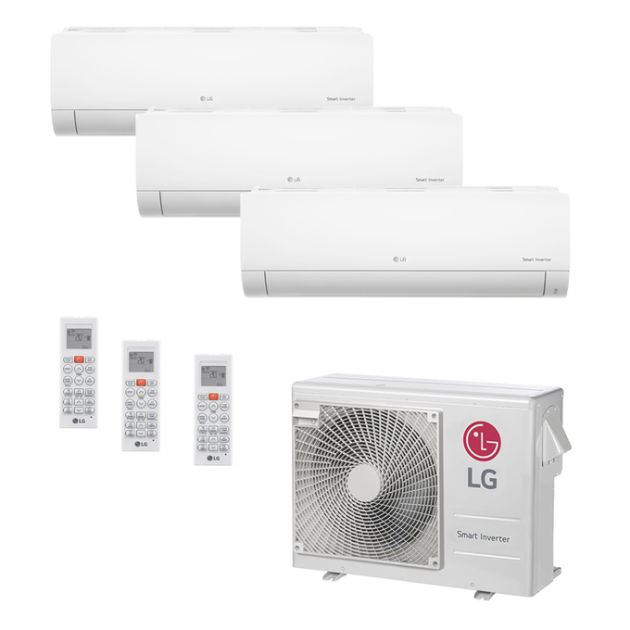 Ar Condicionado Multi-Split LG Inverter 24.000 BTU/h (2x 7.200 e 1x 8.500) Quente/Frio 220V